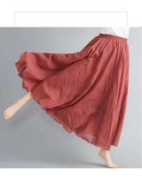 Verano negro algodón en mujeres Maxi Faldas Ropa Mujer parte baja holgada Haruku Saia Casual Boho Falda larga Ropa de Mujer - details 19