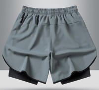 Pantalones cortos deportivos 2 en 1 para hombre, para correr rápido, gimnasio con bolsillos para exterior - details 3