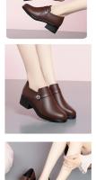 Zapatos de Oficina para Mujer de Moda y Comodidad Punta Redonda de Cuero Suave Suela Suave - details 13