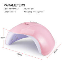 Parkson-Lámpara de uñas LED UV, 12W, Cable USB portátil, Conector de uso doméstico, lámpara de secado de uñas 30/60/90s, esmalte de uñas con temporizador - details 4