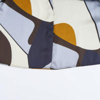 TRAFZA 2025 Camisa estampada de satén de seda a la moda de primavera para mujer, blusa con puños enrollados y botones ocultos, Tops elegantes informales para mujer - details 8