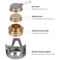 Estufa de Alcohol Portátil Ultra Ligera Mini Quemador para Acampar, Senderismo, Backpackers, Picnics Utensilio de Cocina al Aire Libre - details 2