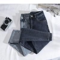 Pantalones vaqueros de mujer de talla grande de cintura alta primavera otoño Pantalones pitillo ajustados - details 0