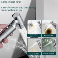 PULVERIZADOR DE bidé cromado, rociador de inodoro portátil ABS, ducha Shattaff, Baño - details 3