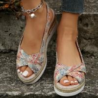 Sandalias de tacón de cuña para mujer, zapatos de verano - details 2