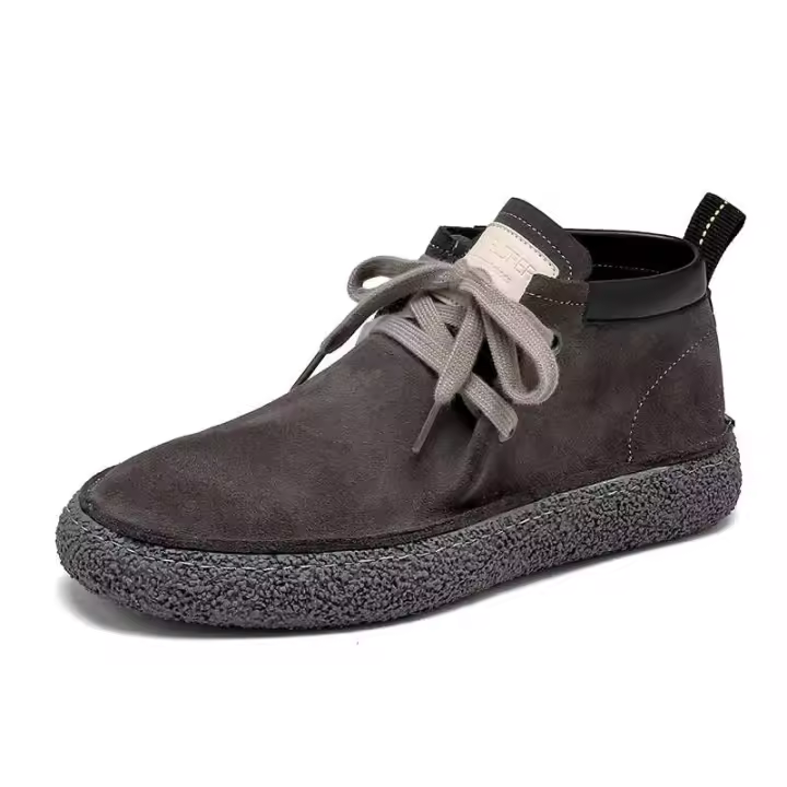 Nuevo Cuero de invierno 2025 para hombres, zapatos deportivos de gamuza de goma británica marca famosa 2023 - 1