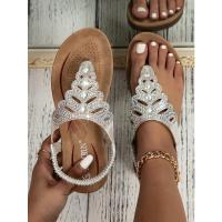 Sandalias Mujer 2025 con Cristales y Plataforma |   Tira en Dedo para Verano, Diseño Elegante y Fresco para Playa y Ciudad - details 20
