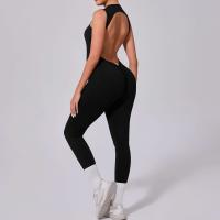 Conjunto de gimnasio de una pieza, ropa de yoga, traje deportivo, pellets Fiess, trajes de entrenamiento elásticos para mujer - details 26
