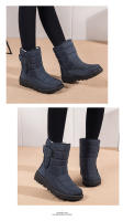 Botas de nieve de algodón para mujer, botas altas impermeables, antideslizantes, novedad de 2024 - details 7