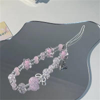Estilo Ins, cadena para teléfono móvil versátil, dulce y bonita, colgante para teléfono móvil con forma de estrella, colgante rosa CCD, colgante para cámara con lazo - details 2