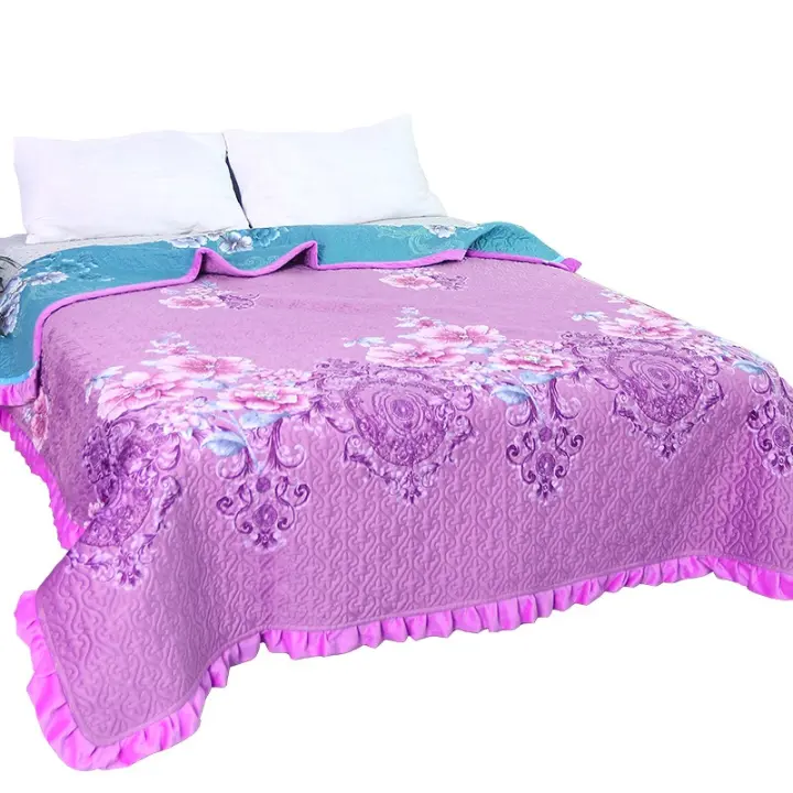 Funda de terciopelo de leche de cristal, Sábana de cama, juego de tres piezas cálido y engrosado, Invierno - 1