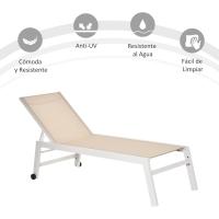Hamaca de Aluminio para Exteriores Respalda Reclinable en 5 Posiciones Carga de 120 kg - details 3