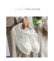 Nuevos zapatos blancos de suela gruesa retro realzados, zapatos de pan con suela de muffin Dexun - details 7