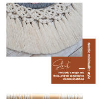 Colgante Bohemio Artesanal de Macramé Tapiz de Pared Tejido a Mano de Algodón Orgánico - details 3