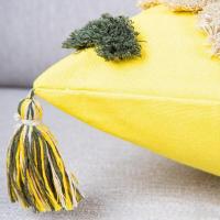 Hugga Funda de cojín, funda de almohada, soporte lumbar de felpa geométrica para sofá, amarillo - details 2