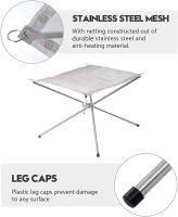 Foso de fuego al aire libre plegable de malla de acero inoxidable, mesa portátil para acampar, parrilla de fuego - details 5