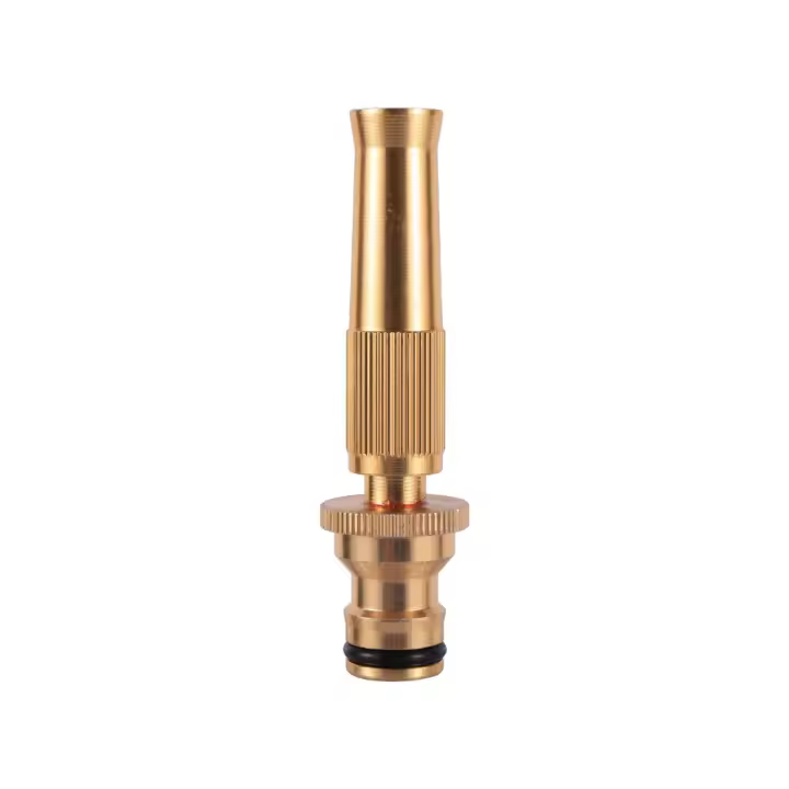 Boquilla de pulverización, pistola de agua de latón de alta presión, pulverización directa, conector rápido, manguera para el hogar, aspersor de jardín de presión ajustable - 1