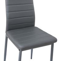 Sillas de Comedor Juego de 4 Sillas de Metal para Cocina, Silla de Mesa Comoda Silla con Asiento Tapizado, Negro - details 30
