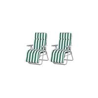Silla de Jardín Plegable Sillón de Playa Ajustable en 10 Posiciones con Espalda Alta y Reposapiés - details 13