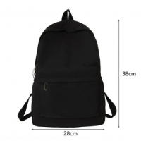 Mochila escolar impermeable para mujeres, mochila escolar de gran capacidad, cremallera suave, color sólido, mochila casual para - details 0