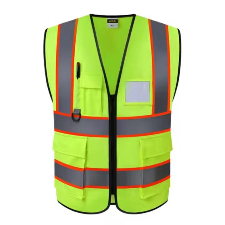 Chaleco de seguridad reflectante de alta visibilidad, chaleco de tráfico transpirable resistente al desgaste, chaqueta segura para ciclismo de moda cómoda - 1
