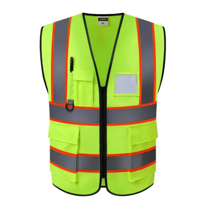 Chaleco de seguridad reflectante de alta visibilidad, chaleco de tráfico transpirable resistente al desgaste, chaqueta segura para ciclismo de moda cómoda - 1