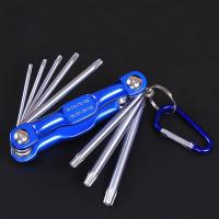 Llave hexagonal plegable portátil con mango de Metal, destornillador, juego de llaves Allen plegables, herramienta de extracción, llave Hexagonal Torx 8 en 1 - details 9