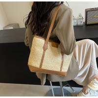 Bolso Grande de Paja Tejido Bolso de Playa de Vacaciones Casual para Mujeres - details 6