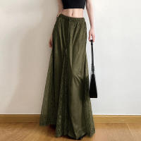 Falda Larga Gótica Punk de Cintura Alta Estilo Lolita de los 90s para Mujeres - details 4