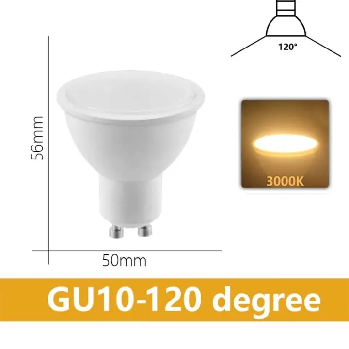 Luz LED eficiente para el hogar 4Bombillas GU10 AC220V 3W-12W Sin parpadeo - 1