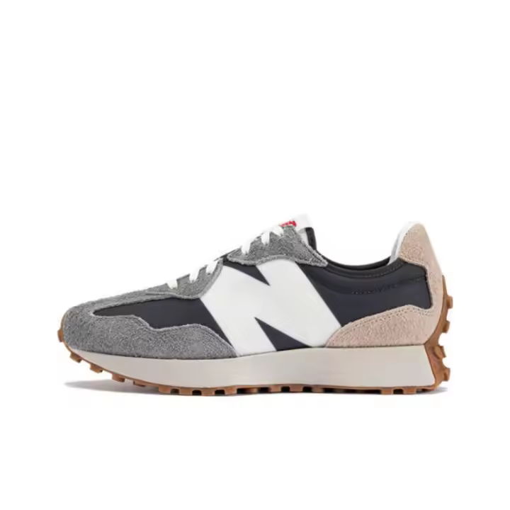 Leten 【Venta en línea】 【100% original】 NB 327 Zapatillas bajas para correr Unisex Negro Blanco Gris Pegatinas de pared - 1