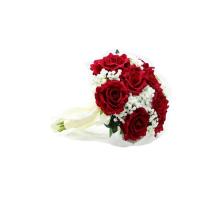 Ramo de novia rojo caliente, ramos de boda, ramo de rosas - details 3