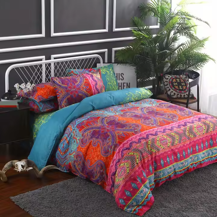 Juego de funda nórdica Bohemia con funda de almohada, juego de cama moderno - 1