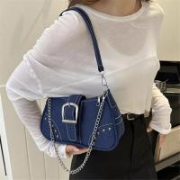 Bolso Retro Simple para axila, bolso de hombro informal de tendencia a la moda, bolso cruzado con textura informal de lona para mujer - details 6