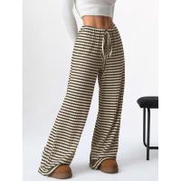 Pantalones de mujer con cintura elástica a rayas, talla única, recién llegados de otoño - details 24
