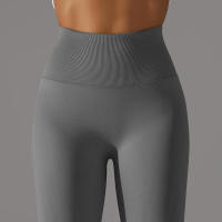 Leggings de yoga sin costuras para mujer, ropa deportiva de entrenamiento, pantalones deportivos de cintura alta - details 60