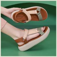 Sandalias Deportivas Para Mujer, Plataforma De Retales, Zapatos Con Elevador De Banda Estrecha, Soporte De Arco De Velcro Ajustable, Senderismo Al Aire Libre 41 - details 8