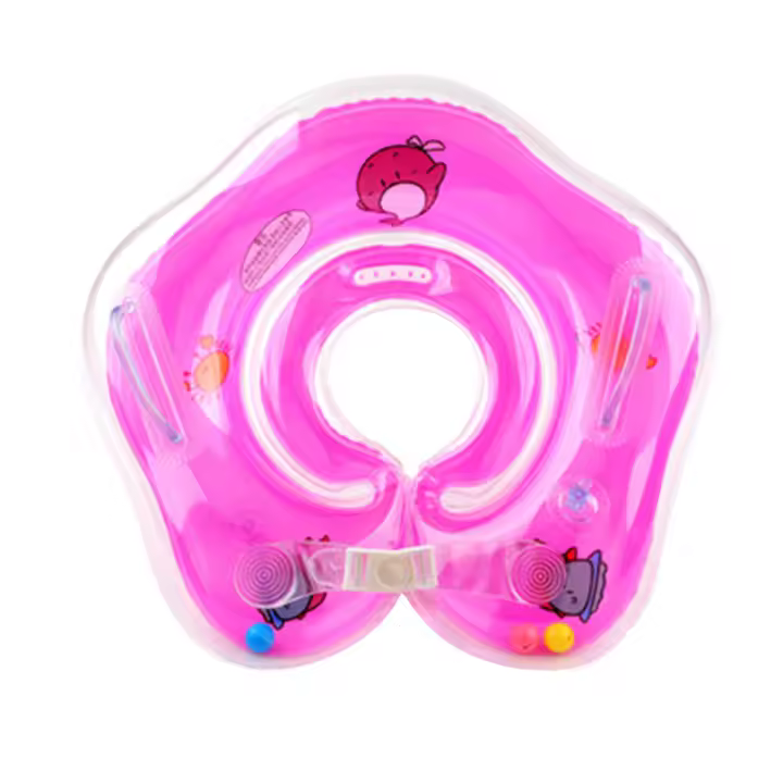 Anillo de Natación para Bebé de Doble Cubierta Flotador Inflable de PVC con Asa - 1