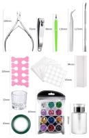 Juego de Herramientas para uñas, cepillo de manicura completo, barra de pulido, adorno para principiantes, conjunto básico de manicura - details 8