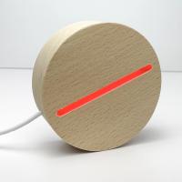 Base LED de madera de 5 mm con alimentación USB y luces RGB multicolores de color blanco cálido para lámparas de noche de plexiglás acrílico 3D - details 4