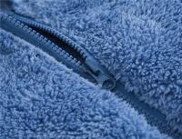 Abrigo con capucha de lana para niños, abrigo con cremallera de color sólido, ropa de invierno para niños - details 10