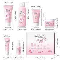 Sakura Skin Care Set 6 piezas Crema facial Suero Limpiador exfoliante Protector solar - details 17