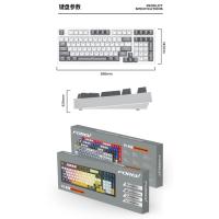 El macro del eje verde define el teclado del juego Teclado mecánico luminoso de colores mezclados - details 13