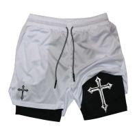Treno 2 en 1 running Homens estampado cruzado, pantalón corto deportivo Crist ã Com Academy forro de compresión - details 8