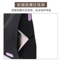 Mochila antirrobo negra para mujer, morral sencillo a la moda, informal, pequeña, impermeable, para viaje - details 11