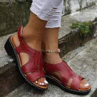 Sandalias ortopédicas De cuña para Mujer, zapatos cómodos De Color sólido, Sandalias ligeras De talla grande para playa, 2023 - details 4