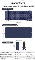 Colchón Inflable Para Acampar Al Aire Libre Con Almohadas Y Bomba De Inflado Integrada Ultraligero Matrícula De Navegación Para Senderismo - details 2