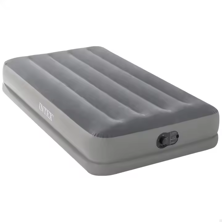 Colchón Hinchable Dura-Beam Estándar, Medidas 152x203x30, Capacidad 2 Personas, Colchón autoinflable con Bomba de inflado incorporada, Tecnología Fiber-Tech, Gris - 1