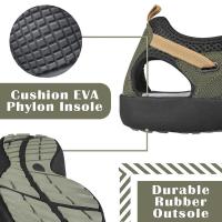 Sandalias de moda para hombre, zapatos de Trekking de playa, transpirables, antideslizantes, zuecos de cuero PU de secado rápido, 40-46, novedad de 2021 - details 2
