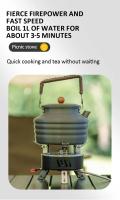 Estufa de Gas para acampar de 6800W, estufa de pícnic al aire libre, quemador de cabeza plegable, estufa de fuego fuerte con bolsa de almacenamiento para acampar y hacer senderismo - details 4